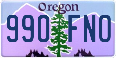 OR license plate 990FNO