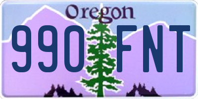 OR license plate 990FNT