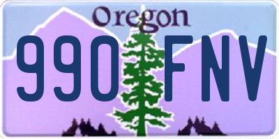 OR license plate 990FNV