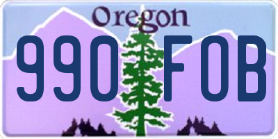 OR license plate 990FOB