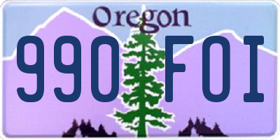 OR license plate 990FOI