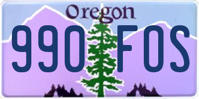 OR license plate 990FOS
