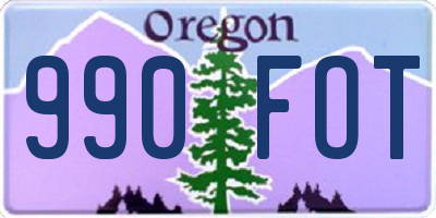 OR license plate 990FOT