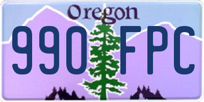 OR license plate 990FPC