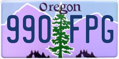 OR license plate 990FPG
