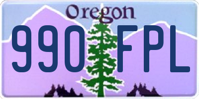 OR license plate 990FPL