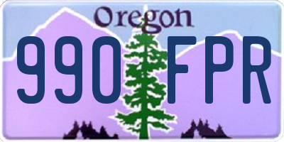 OR license plate 990FPR