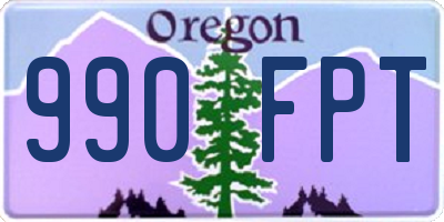 OR license plate 990FPT