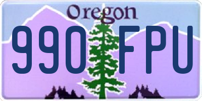 OR license plate 990FPU