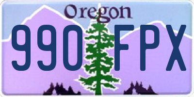 OR license plate 990FPX