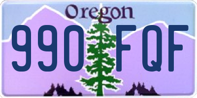 OR license plate 990FQF