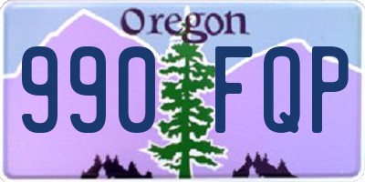 OR license plate 990FQP