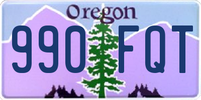OR license plate 990FQT