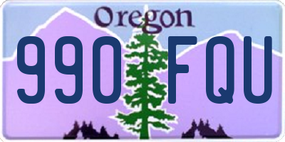 OR license plate 990FQU