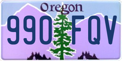 OR license plate 990FQV
