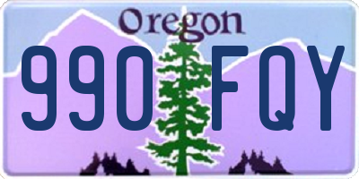 OR license plate 990FQY