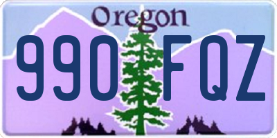 OR license plate 990FQZ