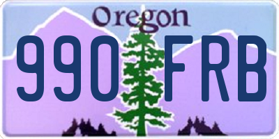 OR license plate 990FRB