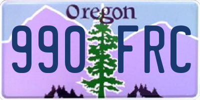 OR license plate 990FRC