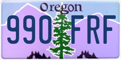 OR license plate 990FRF