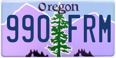 OR license plate 990FRM