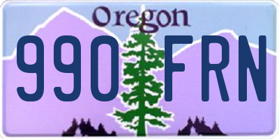 OR license plate 990FRN