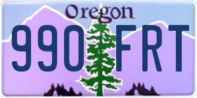 OR license plate 990FRT