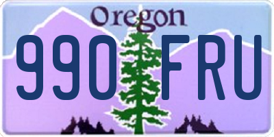 OR license plate 990FRU