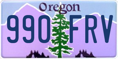 OR license plate 990FRV