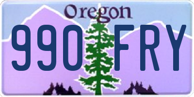 OR license plate 990FRY