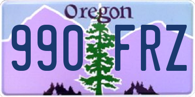 OR license plate 990FRZ