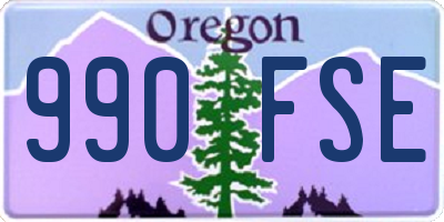 OR license plate 990FSE