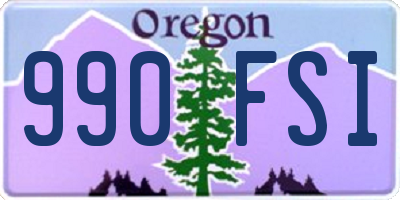 OR license plate 990FSI