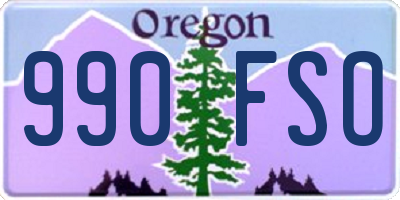 OR license plate 990FSO