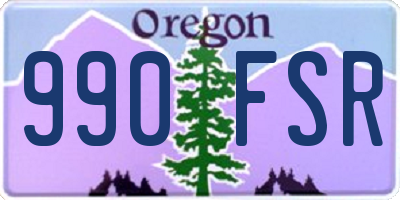 OR license plate 990FSR