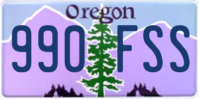 OR license plate 990FSS