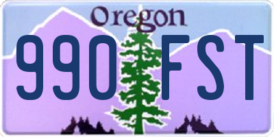 OR license plate 990FST