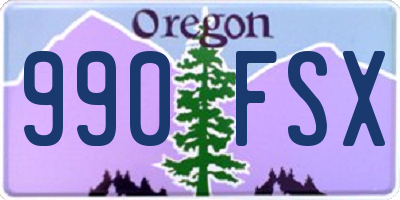 OR license plate 990FSX