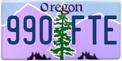 OR license plate 990FTE