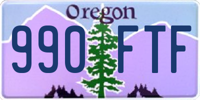 OR license plate 990FTF