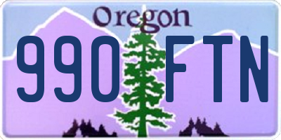 OR license plate 990FTN