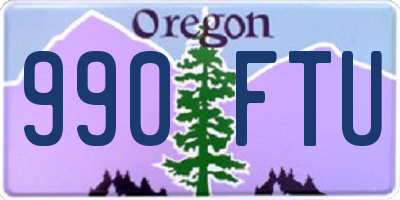 OR license plate 990FTU