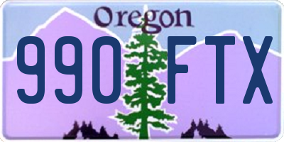 OR license plate 990FTX