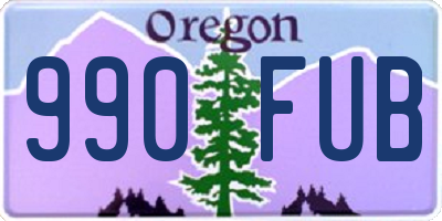OR license plate 990FUB