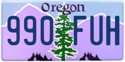 OR license plate 990FUH