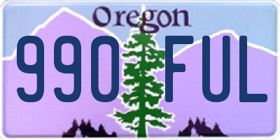 OR license plate 990FUL