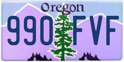OR license plate 990FVF