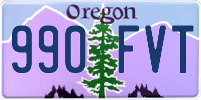 OR license plate 990FVT