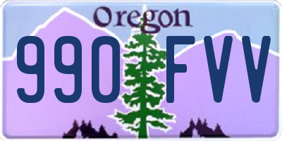 OR license plate 990FVV