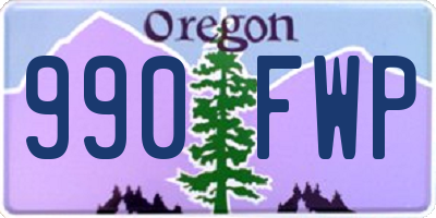 OR license plate 990FWP